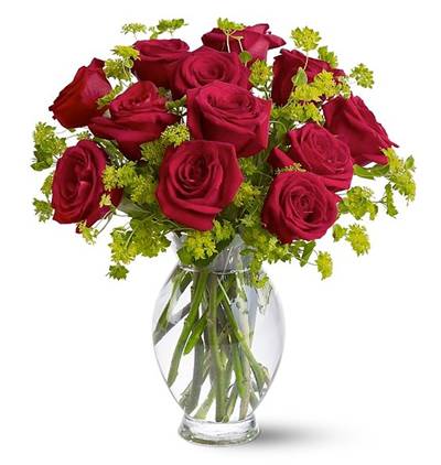 21'li gül kırmızı gül buketi Çiçeği & Ürünü Vazoda 12 Kırmızı Gül Arajman 